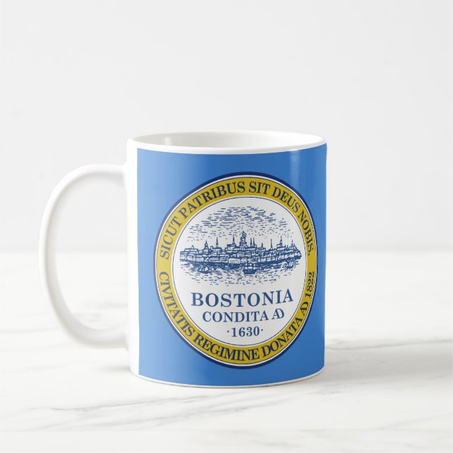 Flag of Boston, Massachusetts Coffee Mug (Left)