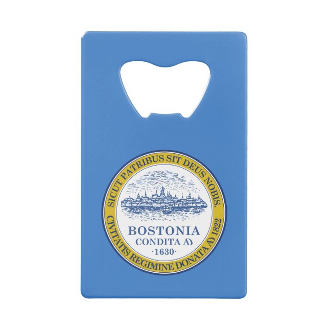 Flag of Boston, Massachusetts Credit Card Bottle O (Front)