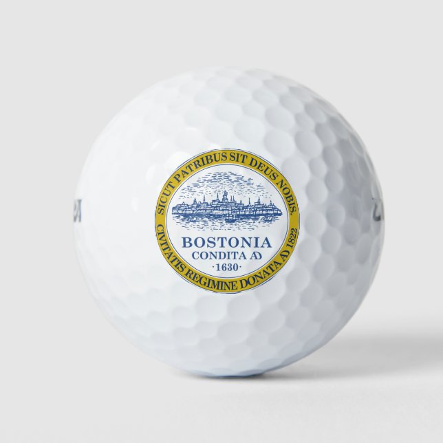 Flag of Boston, Massachusetts Golf Balls (Front)