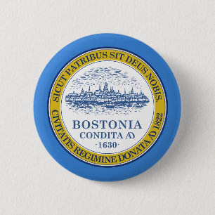 Flag of Boston, Massachusetts Pinback Button