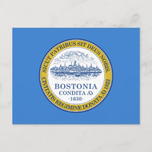 Flag of Boston, Massachusetts Postcard