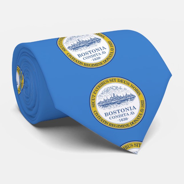Flag of Boston, Massachusetts Tie (Rolled)