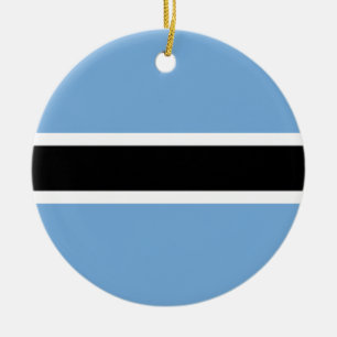 Flag of Botswana Ceramic Tree Decoration
