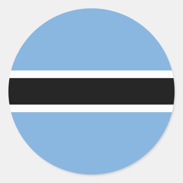 Flag of Botswana Classic Round Sticker (Front)