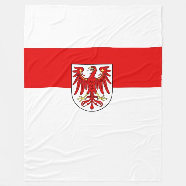 Flag of Brandenburg Fleece Blanket (Front)