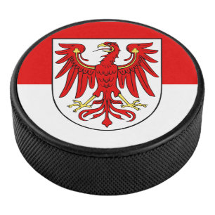Flag of Brandenburg Hockey Puck