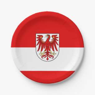 Flag of Brandenburg Paper Plate