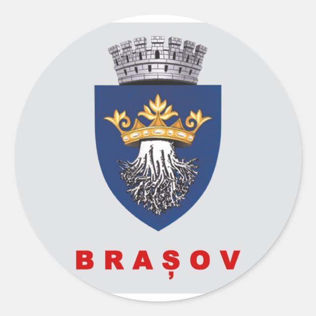 Flag of Brasov Classic Round Sticker (Front)
