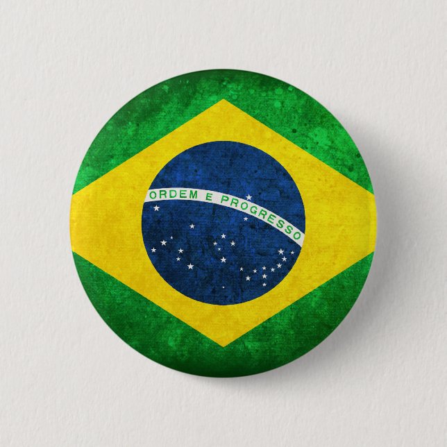 Flag of Brazil 6 Cm Round Badge (Front)
