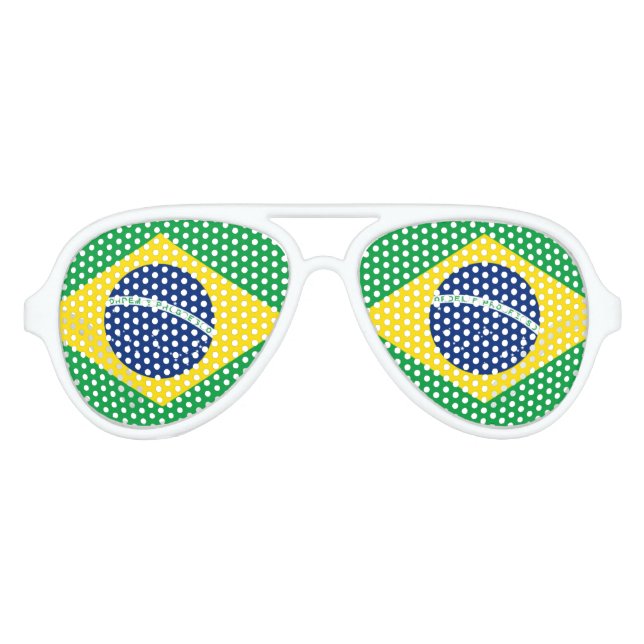 Flag of Brazil Aviator Sunglasses (Front)