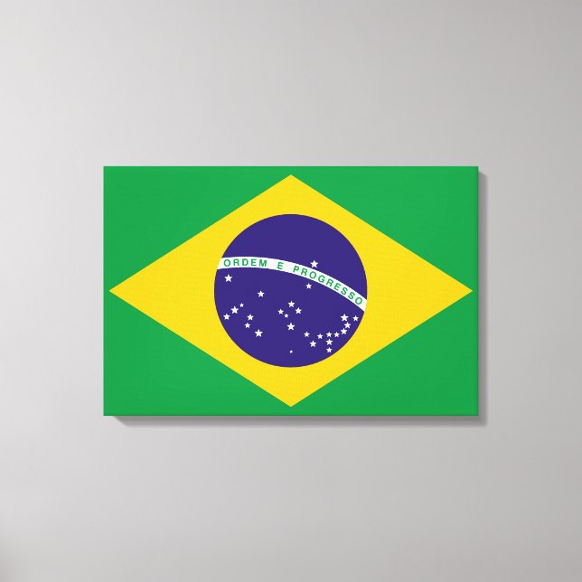 Flag of Brazil Bandeira do Brasil Canvas Print (Front)