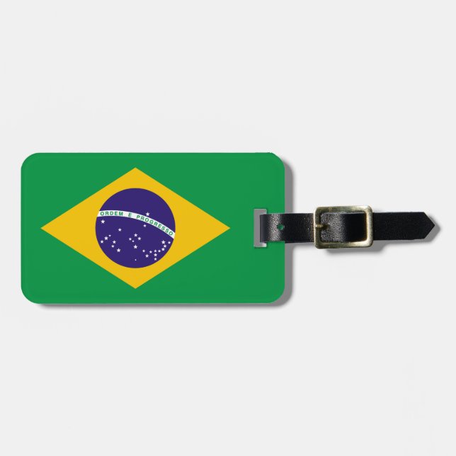Flag of Brazil Bandeira do Brasil Luggage Tag (Front Horizontal)