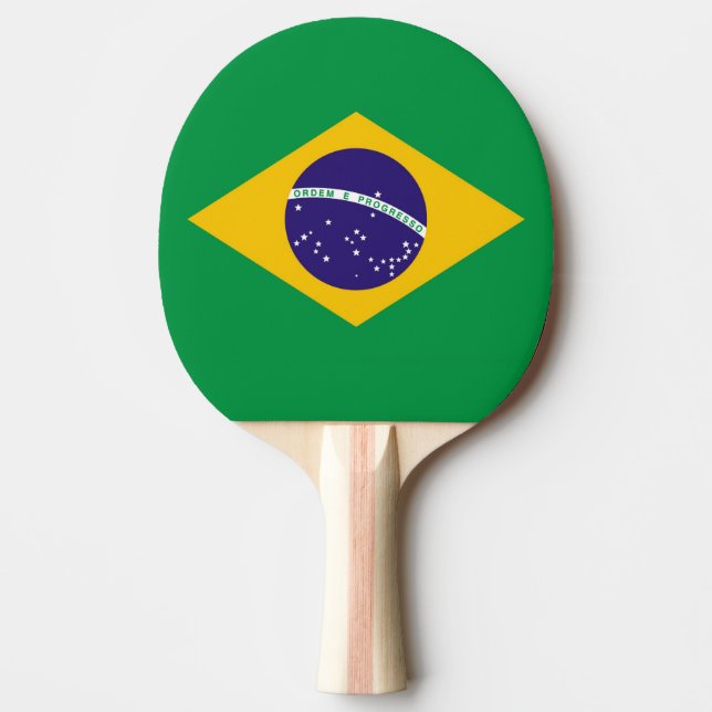 Flag of Brazil Bandeira do Brasil Ping Pong Paddle (Front)