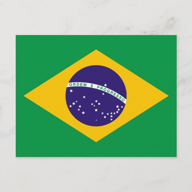 Flag of Brazil Bandeira do Brasil Postcard (Front)