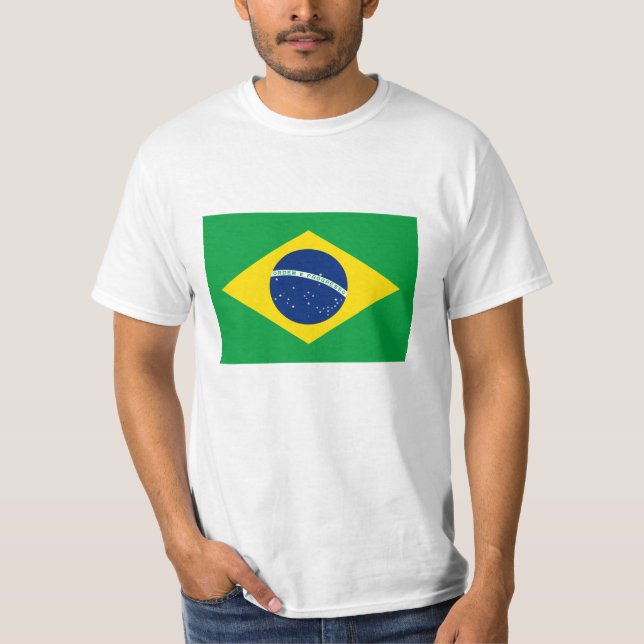 Flag of Brazil - Bandeira do Brasil T-Shirt (Front)