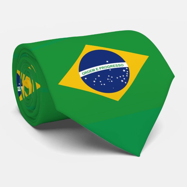 Flag of Brazil Bandeira do Brasil Tie (Rolled)