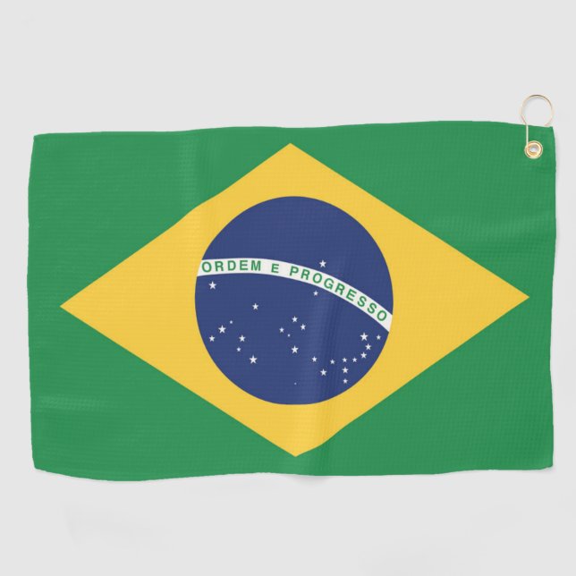 Flag of Brazil Golf Towel (Horizontal)