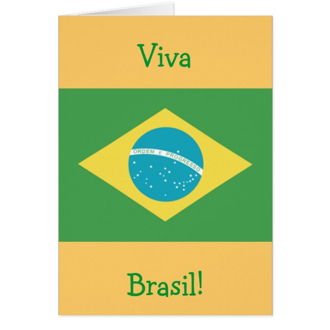 Flag of Brazil Greeting/Note Card (Front)
