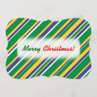 Flag of Brazil Inspired Coloured Stripes Pattern