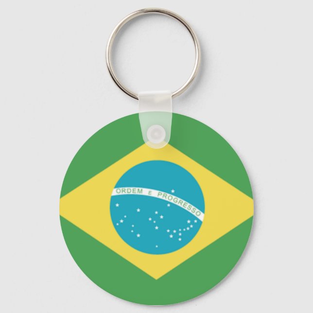 Flag of Brazil Key Ring (Front)