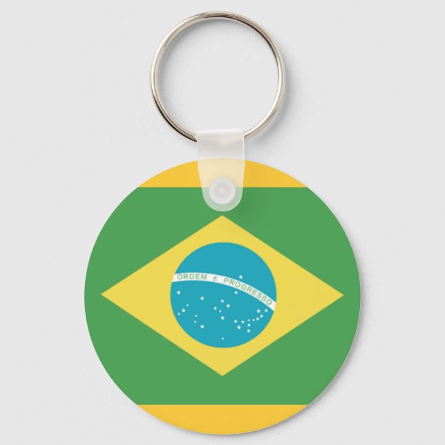 Flag of Brazil Key Ring (Front)