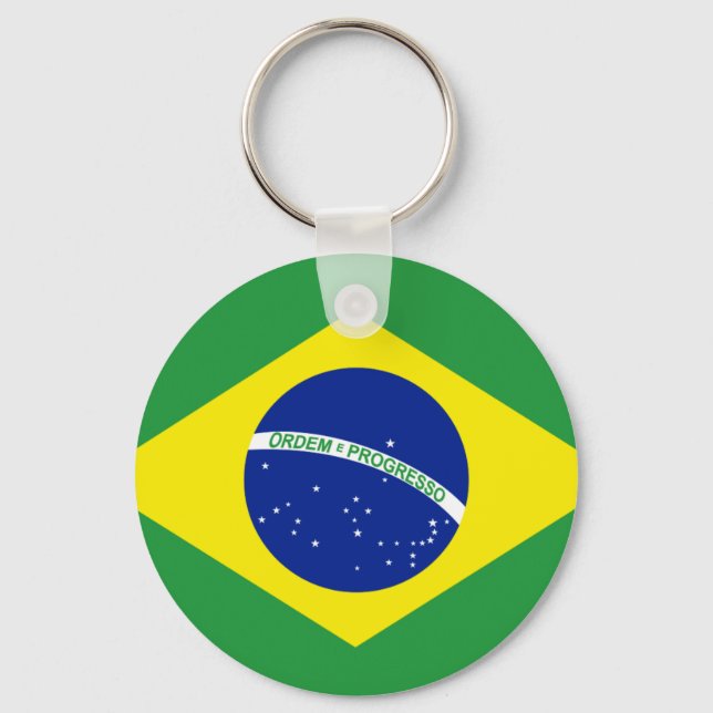 Flag of Brazil Key Ring (Front)