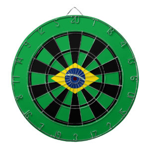 Flag of Brazil Multi Ring Art Dartboard