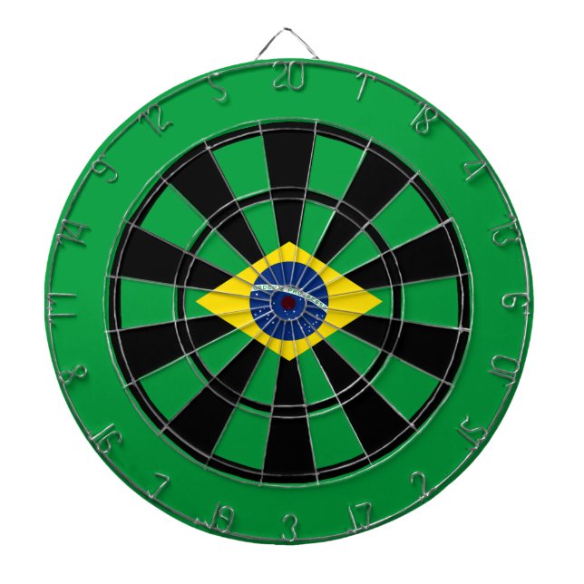 Flag of Brazil Multi Ring Art Dartboard (Front)