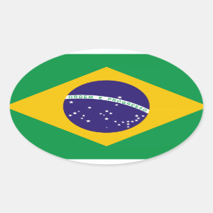 Flag of Brazil Oval Sticker