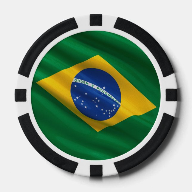 Flag of Brazil Poker Chips (Front)