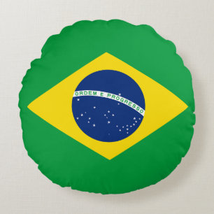 Flag of Brazil Round Cushion