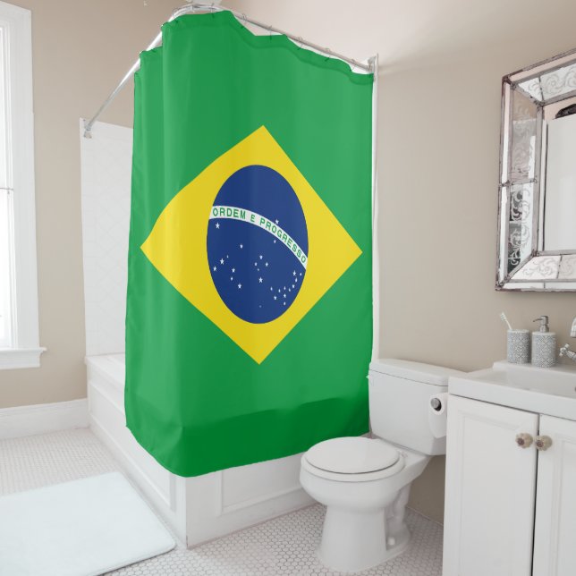Flag of Brazil Shower Curtain (In Situ)