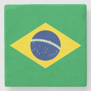 Flag of Brazil Stone Coaster