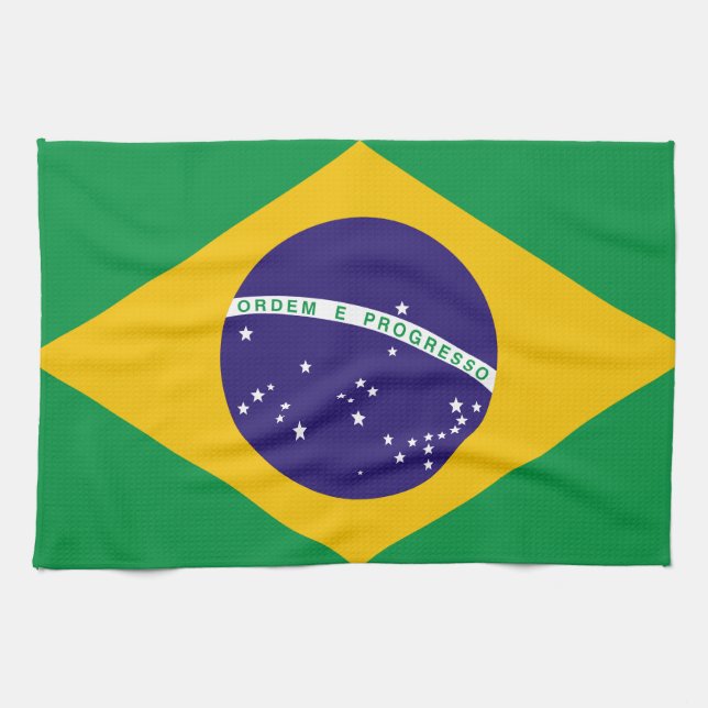 Flag of Brazil Tea Towel (Horizontal)