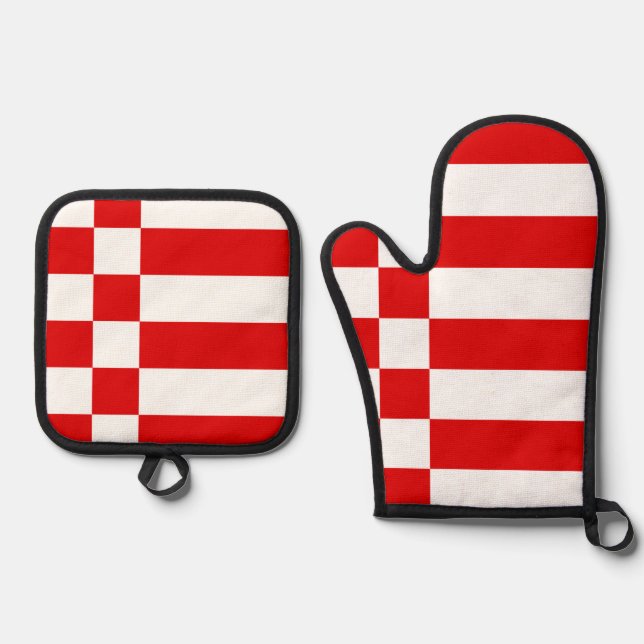 Flag of Bremen Keychain Oven Mitt & Pot Holder Set (Front)