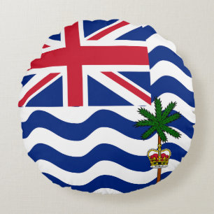 Flag of British Indian Ocean Territory Round Cushion