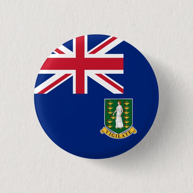 Flag of British Virgin Islands 3 Cm Round Badge (Front)