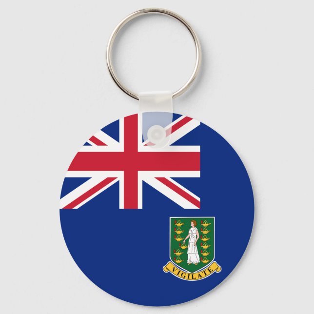 Flag of British Virgin Islands Key Ring (Front)