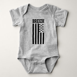 Flag of Brittany, France Baby Bodysuit