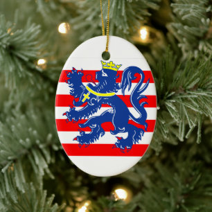 Flag of Bruges/ Brugge, Belgium Ceramic Tree Decoration
