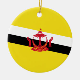 Flag of Brunei Ceramic Tree Decoration