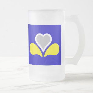 Flag of Brussels, Belgium Frosted Glass Beer Mug