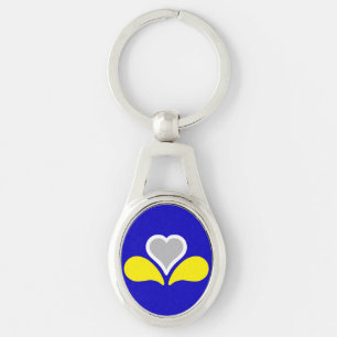 Flag of Brussels, Belgium Keychain