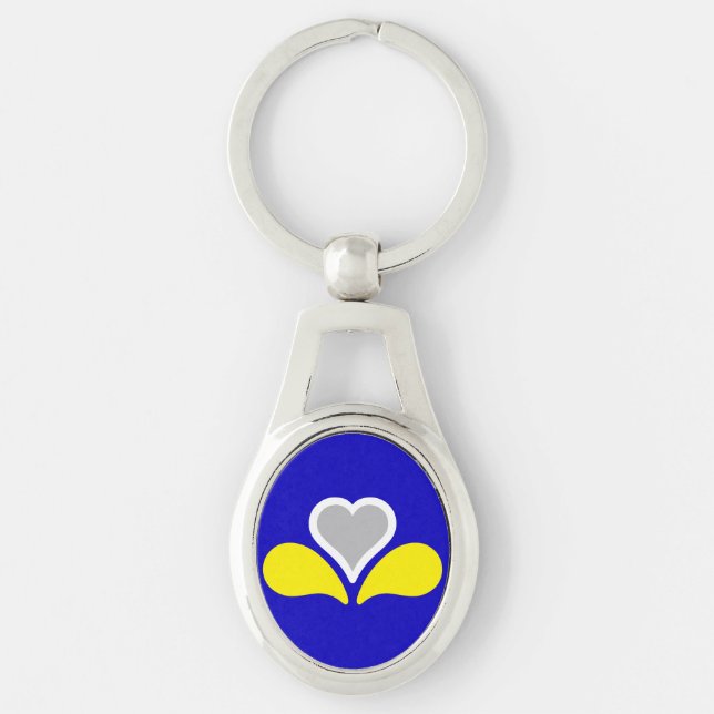 Flag of Brussels, Belgium Keychain (Front)