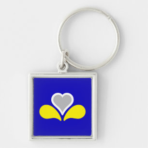 Flag of Brussels, Belgium Keychain