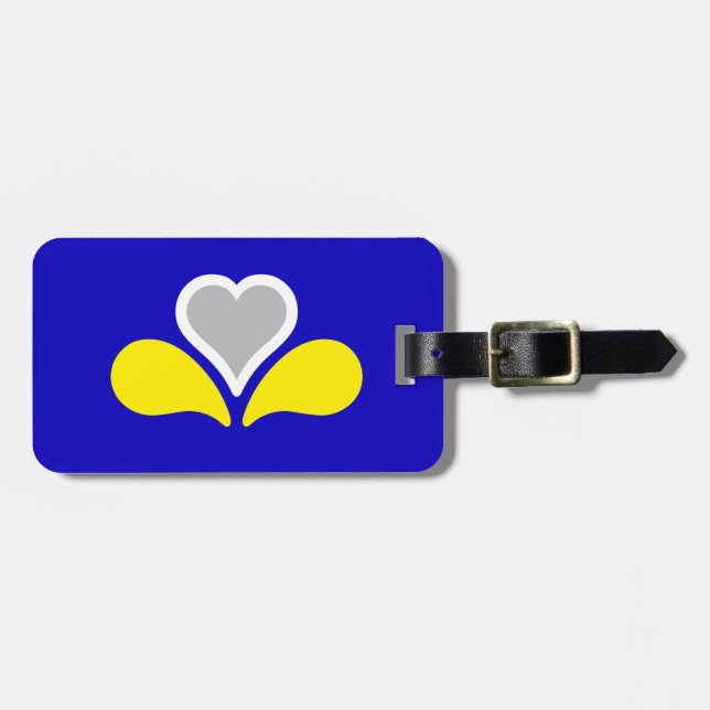 Flag of Brussels, Belgium Luggage Tag (Front Horizontal)