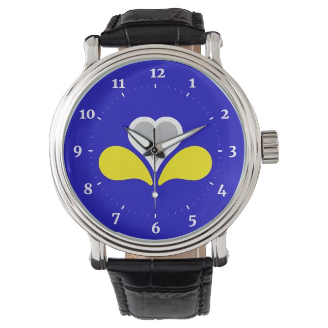 Flag of Brussels, Belgium Wristwatch (Front)