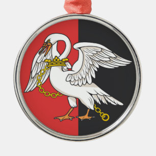 Flag of Buckinghamshire (UK county) Metal Tree Decoration