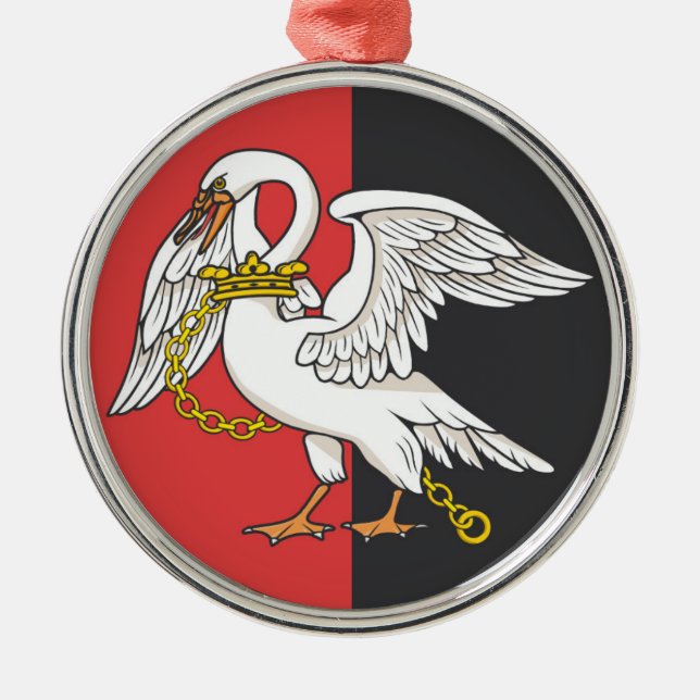 Flag of Buckinghamshire (UK county) Metal Tree Decoration (Front)
