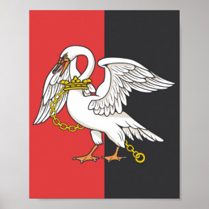 Flag of Buckinghamshire (UK county) Poster